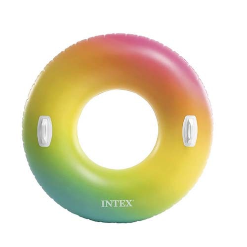 فروش حلقه شنا بادی رنگین کمان بزرگسال اینتکس Intex 58202 | استخر اینتکس