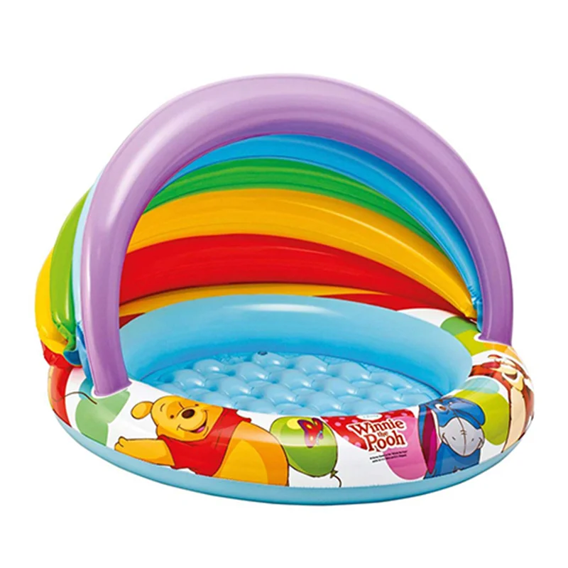 استخر بادی طرح رنگین کمان با زمینه آبی