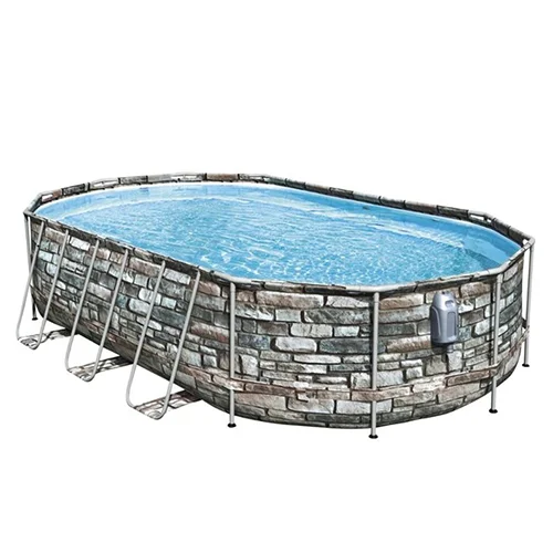 استخر پیش ساخته بست وی بیضی طرح سنگ 7 متری