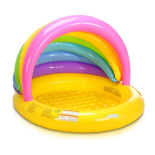 استخر بادی کودک سایبان دار طرح رنگین کمان 57420