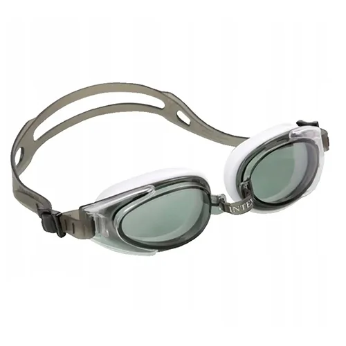 عینک شنای بزرگسال سفید طوسی اینتکس مدل حرفه ای 55685