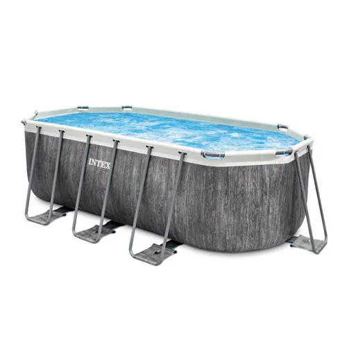 استخر پیش ساخته بیضی اینتکس طرح چوب