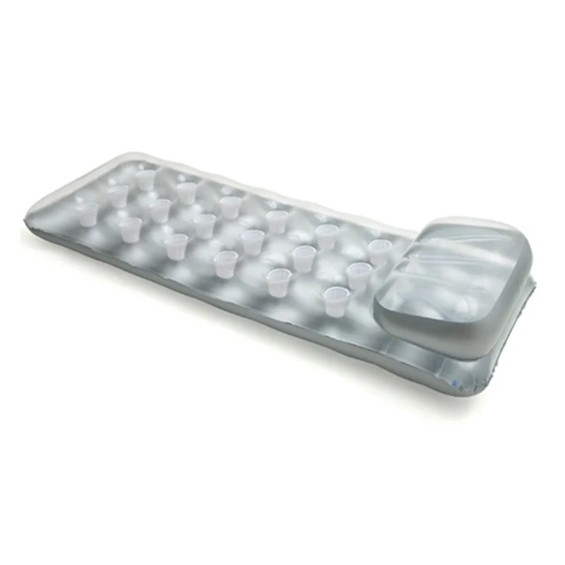 تشک بادی روی آب طوسی با بالش بادی 58894