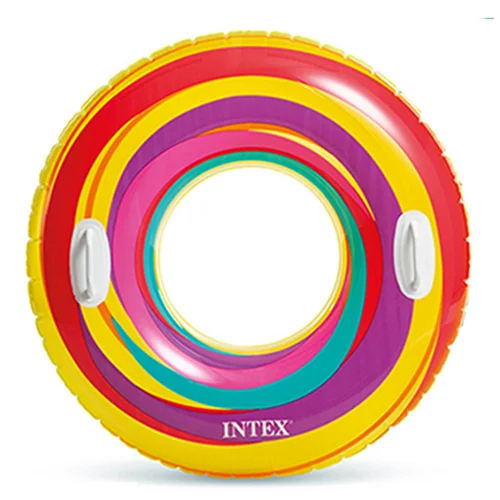 حلقه شنا بادی دستگیره دار طرح رنگارنگ 59256